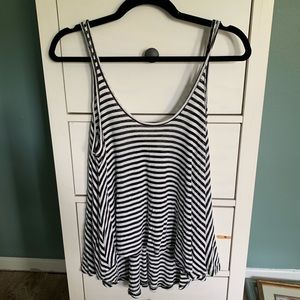 VINTAGE HAVANA black & white trapeze tank top
